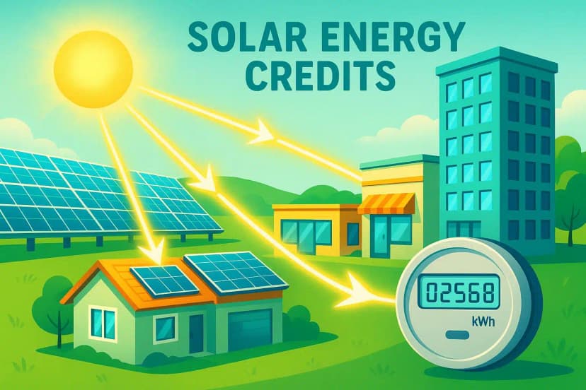 Imagem de Crédito de energia solar: entenda como funciona e economize na conta de luz